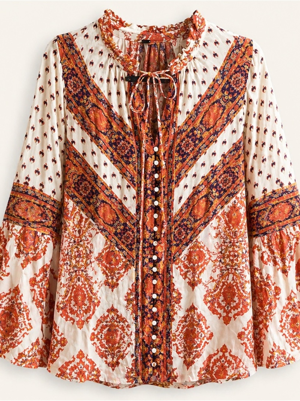 Free People Women's Orange Brown Magic Mystery Tunic Mini Dress EUC S #1065